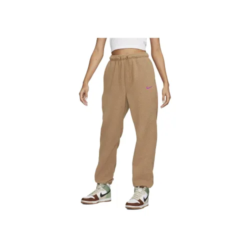 NIKE Темно-красные Женские Вязаные Тренировочные Брюки