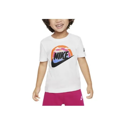 nike Детская одежда Wilderness Futura Tee Логотип T Рубашка Малыш Белый