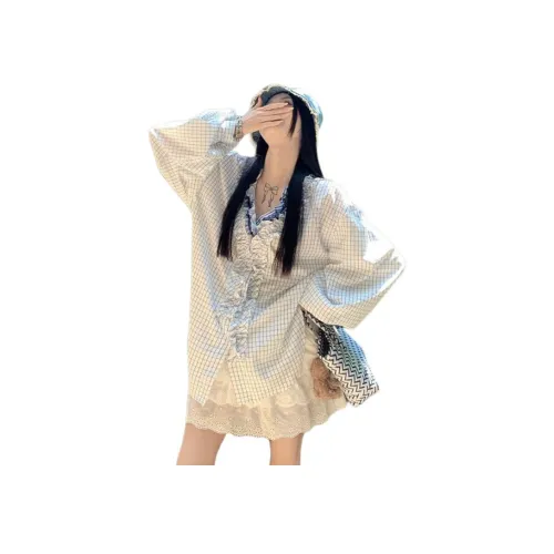 YINLEI Клетчатые Женские Рубашки