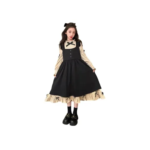 PLANDOO Черные Платья для школьного возраста