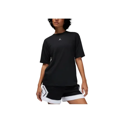 Jordan Sport Рукав с оборванным плечом T-рубашка Женская Черная