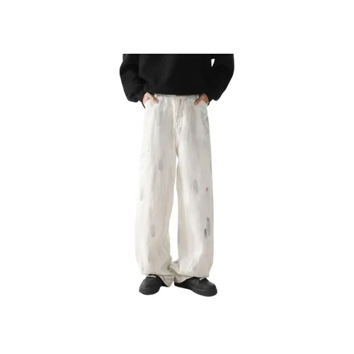 FUNST Белый Мужской Джинсы