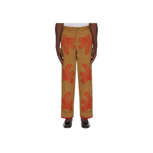 BODE Повседневные брюки Мужские Красный Коричневый