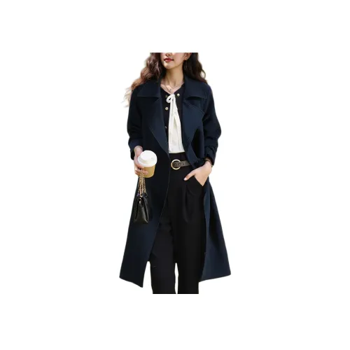 Wbwq Тренчкот Женский Темно-Синий