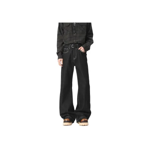 Songlan Черные Унисекс Джинсы