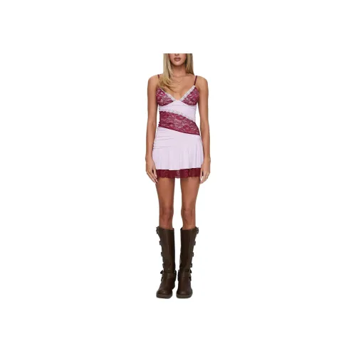 PRINCESS POLLY Любовь IS ALIVE Кружево Мини Платье Slip Платье Женские ЛИЛАК Светло-фиолетовый