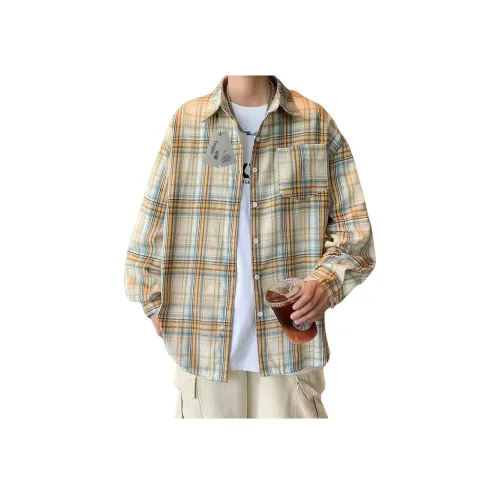 Tingqu C141 Клетчатый Мужская Рубашка