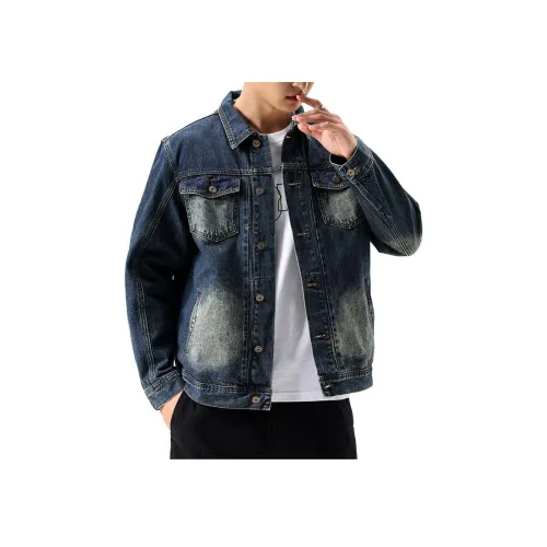 ZENGZHI Denim Jacket Straight Fit Unisex ZENGZHI Деним Куртка Прямой крой Унисекс