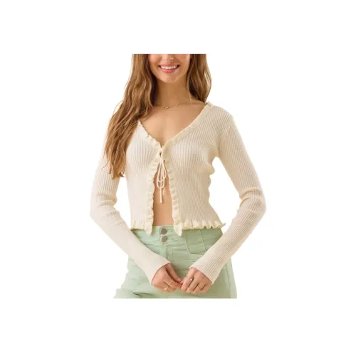 ALTAR'D STATE Emily Галстук Передняя часть Рюш Кардиган Трикотаж Женские