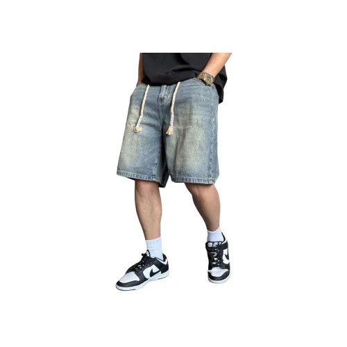 ZHANDASHUAI Лето Шнур Универсальный Колено Длина Брюки Свободный крой Унисекс