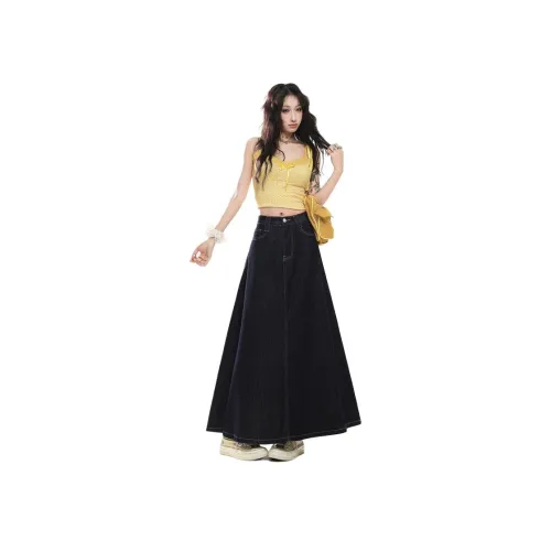 YINLEI Деним Длинная Юбка Женская