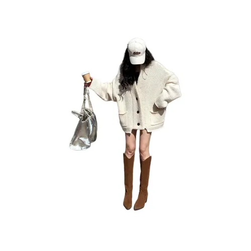 NANING9 Экрю Женская Трикотажная Одежда