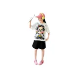 Черный+Кудрявые Волосы Девушка T