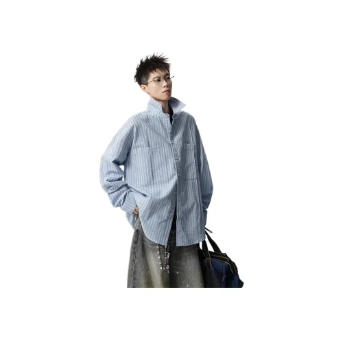 MEIPIN TANG Синий Унисекс Рубашки