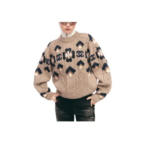 CHANEL NEIGE Ski Series Бежевые Женские Свитеры
