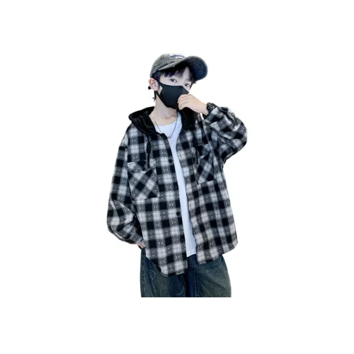 YUGUOGUO Черный Белый Школьный возраст Повседневные Рубашки