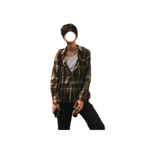 GANGZAI Коричневая унисекс рубашка