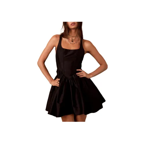 NASTY GAL CORSET Ласточковое платье с корсетами Спина Мини Платье Slip Платье Женское Черное