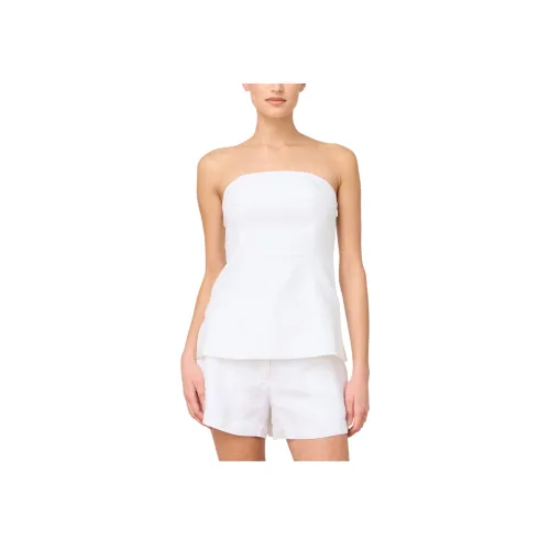 GLASSONS льняная ткань без бретелек блузка без бретелек топ женский