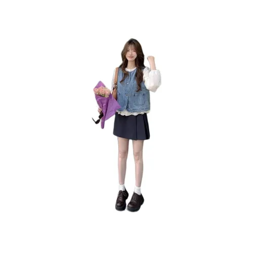 YICHEN Синий Женские Жилеты