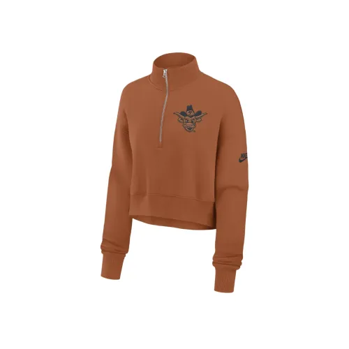 Nike College FW24 Legacy Elevated Логотип Толстовка Женские Пустыня Оранжевые