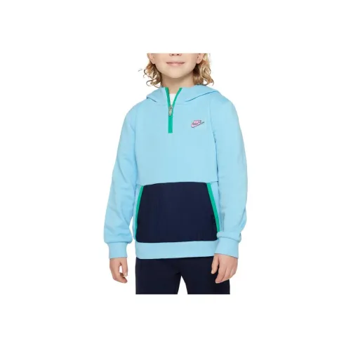 Nike Свитшот Детская одежда French Terry Толстовка Синий Детский