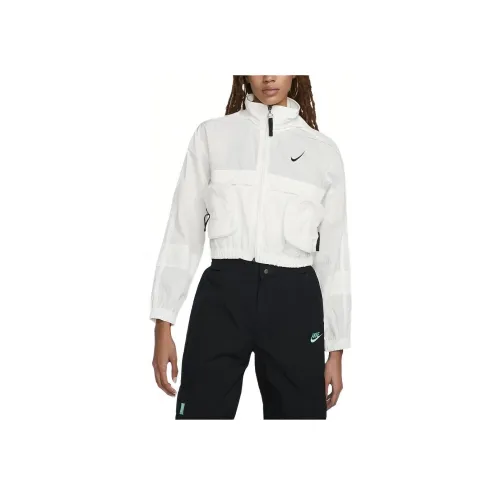 nike Sportswear Городской Utility Куртки Пальто Женские Белые