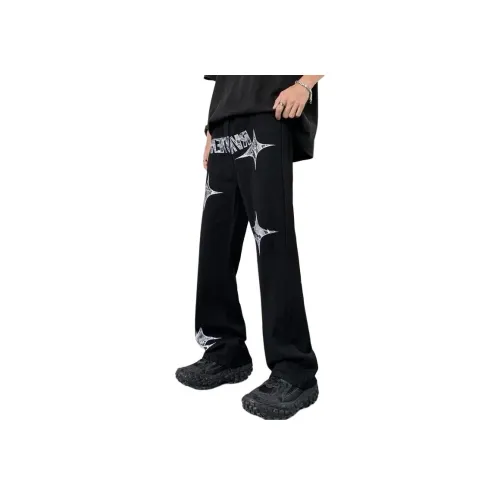 PWUE Черные Унисекс Джинсы