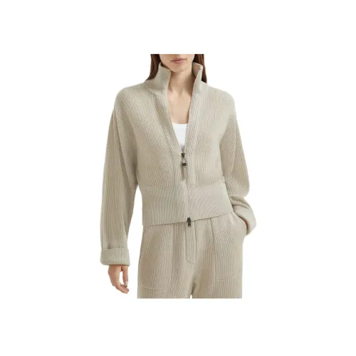 BRUNELLO CUCINELLI Бежевый Женские Кашемировые Свитера