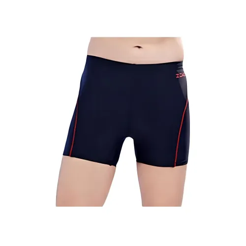 ZOKE Плавательные шорты Мужские Черные Светло-Красные