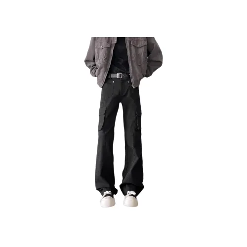 UOOHE Черные Унисекс Джинсы