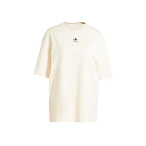 Adidas Originals Т-рубашка с рукавом-трубкой женская кремовая