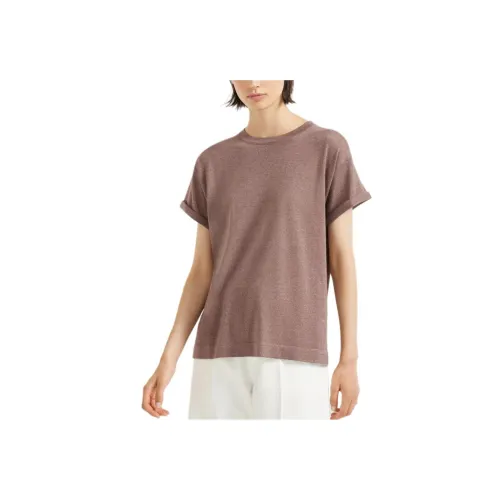 BRUNELLO CUCINELLI Розовый Коричневый Женские Кашемировые Свитера