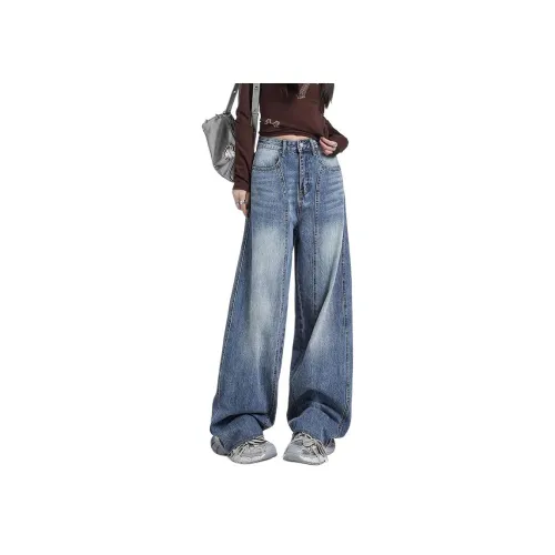 SINKACME Винтажные синие унисекс джинсы