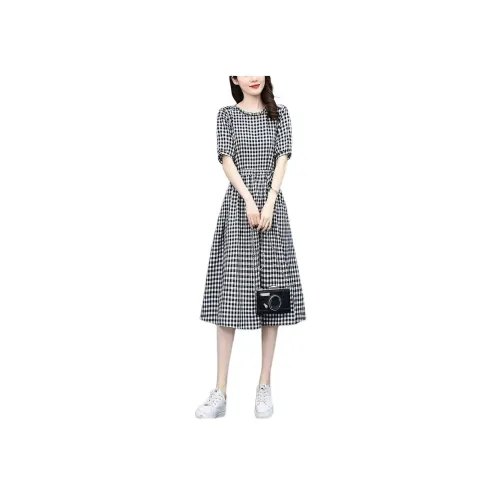 XISHIMIANMA Короткий рукав Платье Женское