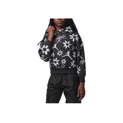 Джордан Floral Flight Толстовка Детская Черная