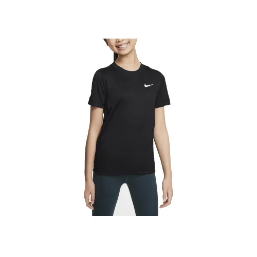 NIKE Черная школьная рубашка с коротким рукавом