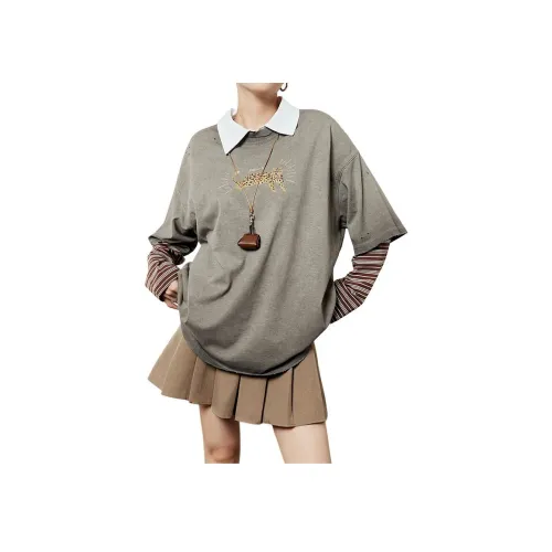 Weekly Набор с рукавами дружелюбный к коже универсальный T-рубашка женский