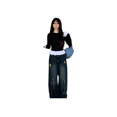 COHX Черные Женские T-рубашки