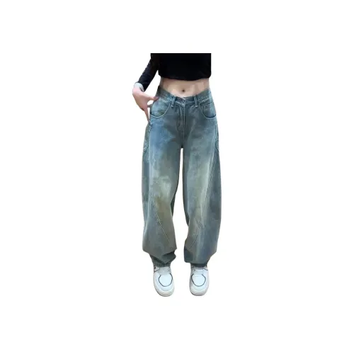 MUCCHIC Свет Лазурный Синий Женские Джинсы