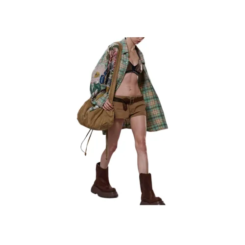 R13 Хаки Женские Повседневные шорты