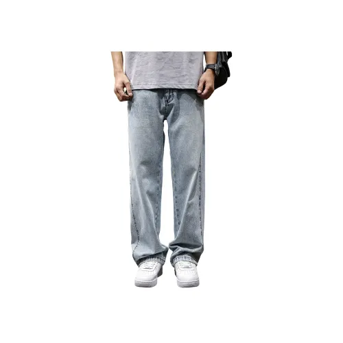 LUJIEBANG Светло-синие мужские джинсы
