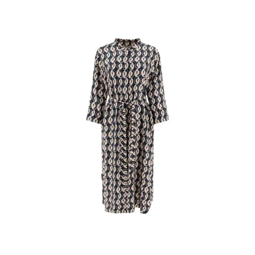 'S MAX MARA Длинное платье с длинными рукавами женское морской синий