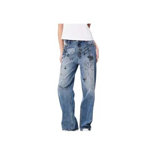 Ed Hardy Индиго Женские Джинсы
