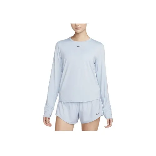 Nike Светло-синие Серые Женские T-рубашки