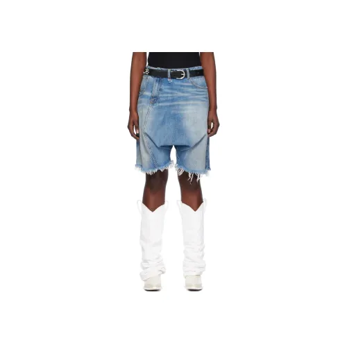 R13 Джинсовые шорты Женские Светло-синие