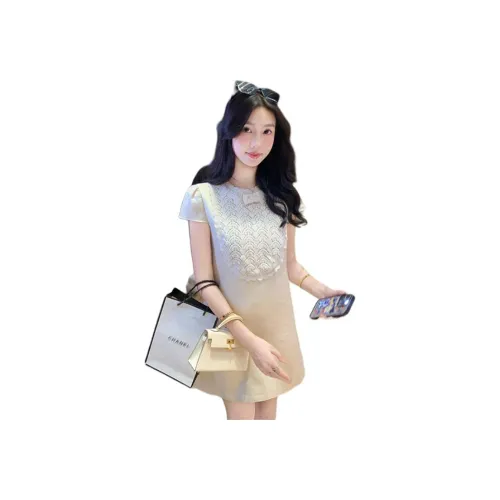 Fish Rabbits Короткий рукав платье женское