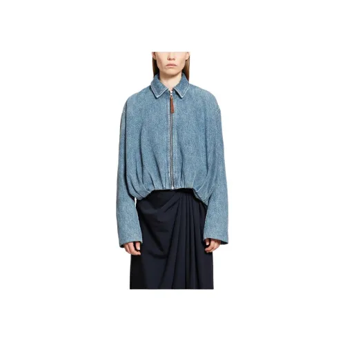 LOEWE Denim Jacket Women's Blue LOEWE Деним Куртка Женская Синяя