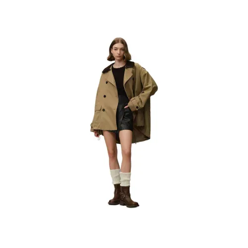FABRIQUE Khaki Loose Fit Women's Trench