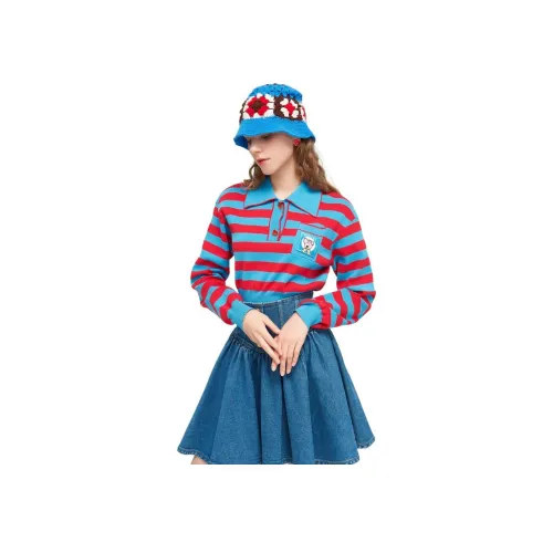 JORYAweekend Трикотаж Женский Красный Синий Полосы